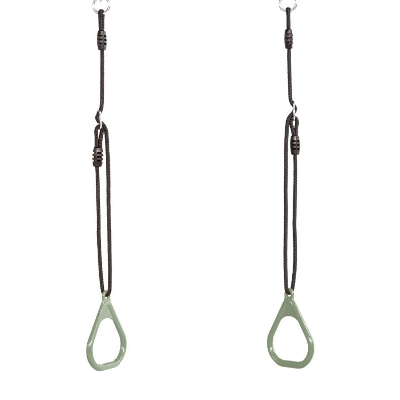 DICE | Gymnastikringe af plast - Salviegrn (sort reb)