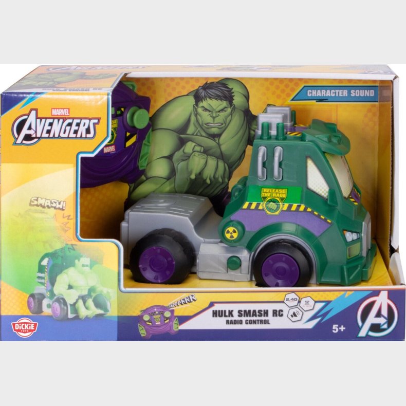 Dickie Toys - Avengers - Hulk Smash Rc Truck - Fjernstyret Lastbil