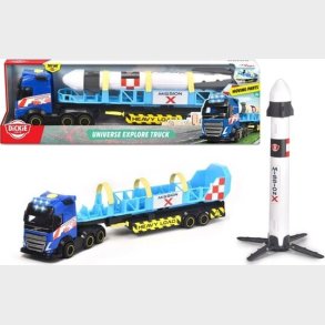 Dickie Toys - Space Mission Truck Med Raket - Med Lys Og Lyd