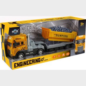 Die-cast Truck W/dumper, Friction, Light & Sound - Klx Toys