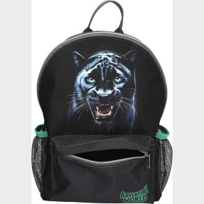 Dino World - Adventure World Rygsk - Panther - Dark Grey With Vibrant Green Details