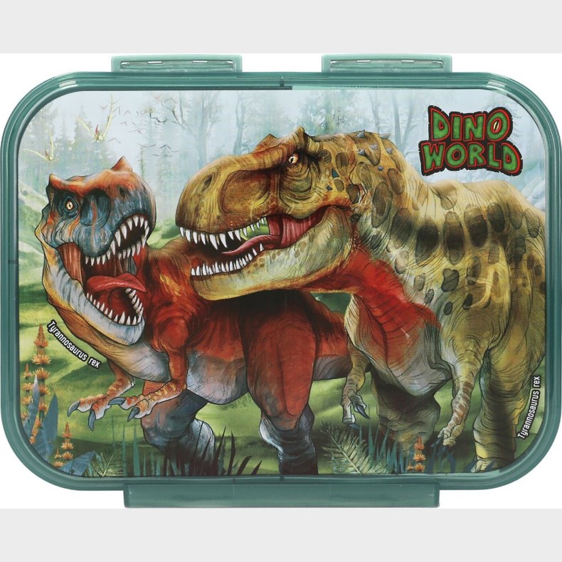 Dinosaur Madkasse Med 3 Rum - Tyrannosaurus Rex - Dino World