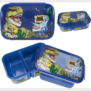 Dinosaur Madkasse Med Rum - Dino World - Danger - Bl