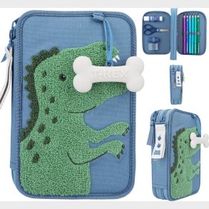 Dino World - Penalhus Med Indhold - Bl