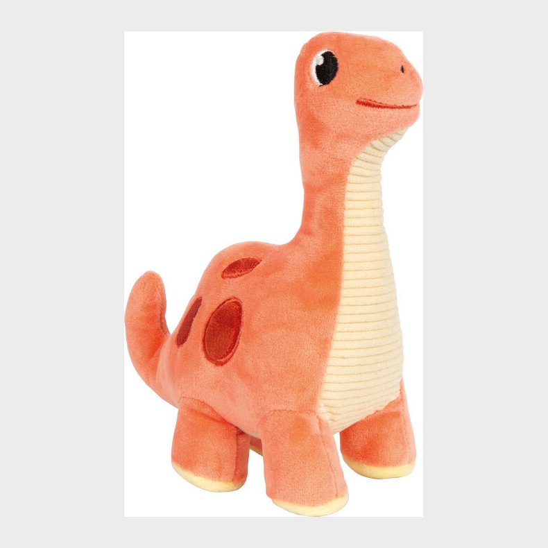 Smallstuff - Dinosaur Bamse - Orange - 19 Cm