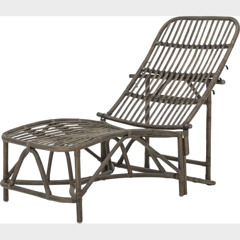 Bloomingville - Dione Liggestol - Brun - Rattan Plast - Udendrs