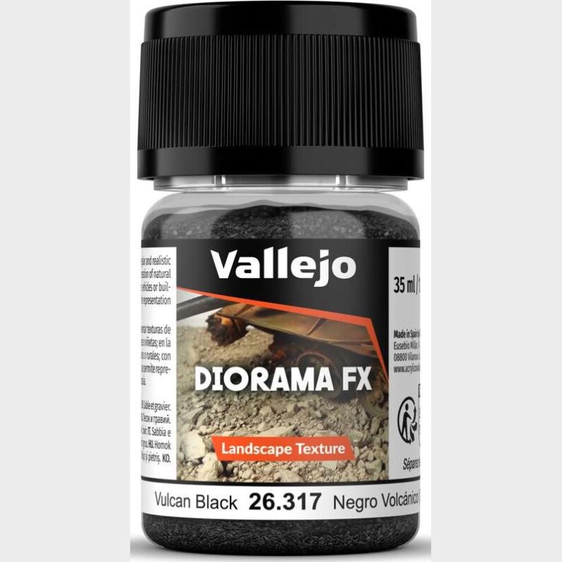 Vallejo - Diorama Fx - Landscape Texture - Vulcan Black - 35 Ml