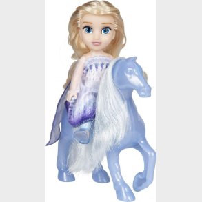 Elsa Dukke Med Hest Nokk - Disney Frost - 15 Cm