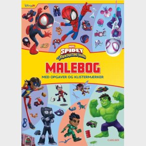 Disney Jr. - Malebog Med Opgaver Og Klistermrker - Spidey Og Hans Fantastiske Venner - Bog