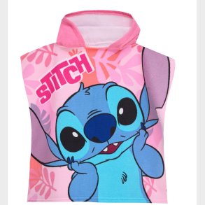 Disney Lilo og Stitch Pink Poncho badehndklde