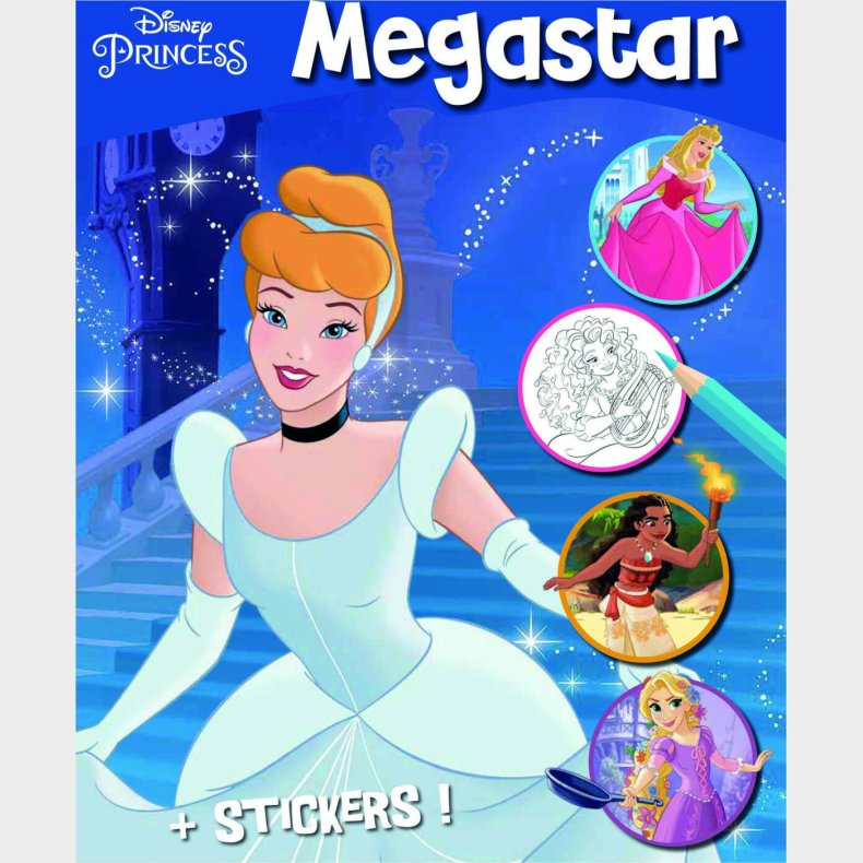Disney - Megastar Colouringbook - Prinsesse - Bog