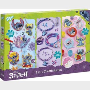 Disney Stitch - Diy S�t - Armb�nd, Afst�bning Og Diamond Painting