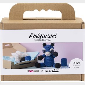 Diy Kit Amigurumi - Vaskebjrn - Sort - Bl