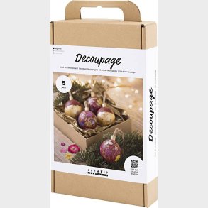 Diy Kit Decoupage - Trrede Blomster - Julerd