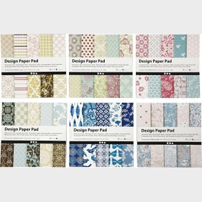Designpapir I Blokke - 6 Stk
