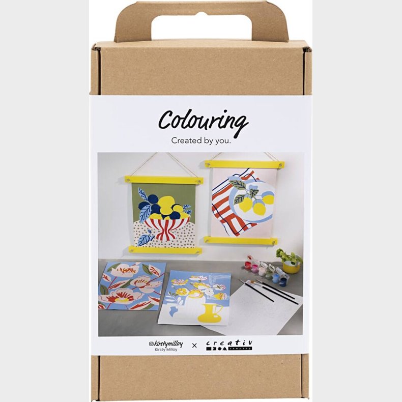 Diy Kit Farvelgning - Paint By Numbers - Akrylmaling