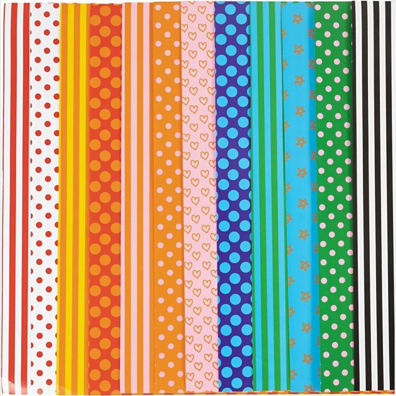 Glanspapir Ark St - 12 Mnstre - 100 Ark