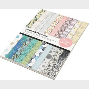 Hndlavet Papir - Diy St - 20 A4 Ark Med Forskellige Designs