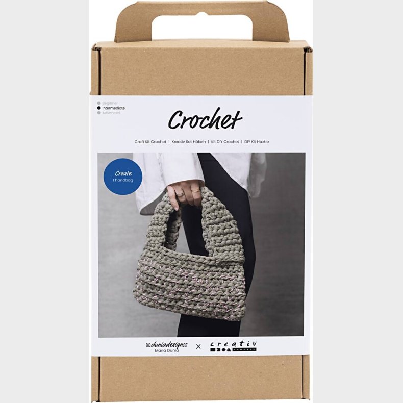 Diy Kit Hkle - Chunky Taske - Olivengrn