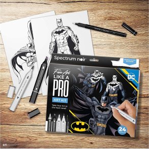Diy Kit Illustration - Batman Helte Og Skurke  - Assorterede Farver