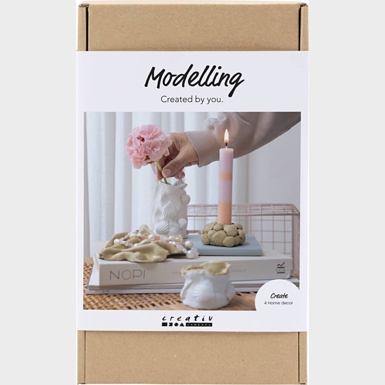 Diy Kit Modellering - Vaser Og Lysestager - Beige - Elfenben - R�hvid