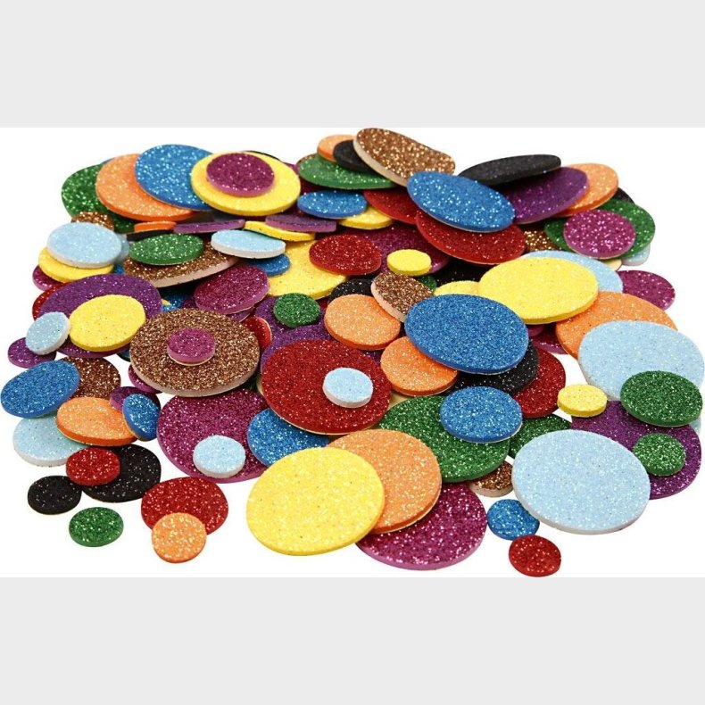 Mosgummi Cirkler - Selvklbende - Assorterede Farver