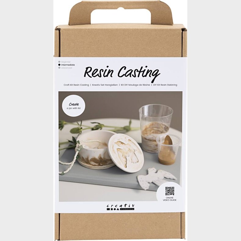 Diy Kit Resin Stbning - Krukke Med Lg - Beige - Off White