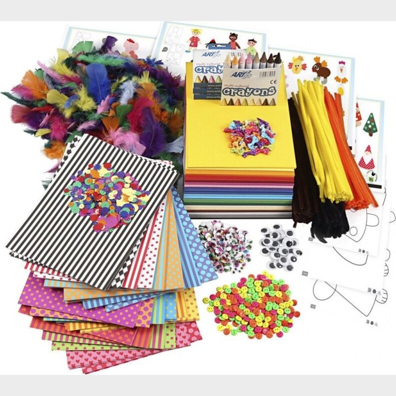 Diy Kit - Kreativitetsst - Stor Pakke Med Materialer Og Skabeloner