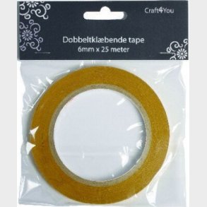 Dobbeltklbende Tape - 6 Mm - 25 M - Syrefri - Paper Line