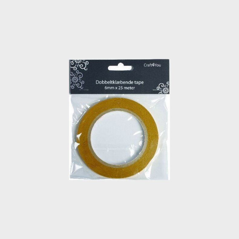 Dobbeltklbende Tape - 6 Mm - 25 M - Syrefri - Paper Line