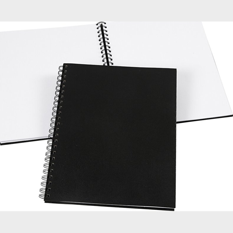 Notesbog Uden Linjer - Str. 23x30,5 Cm - Sort