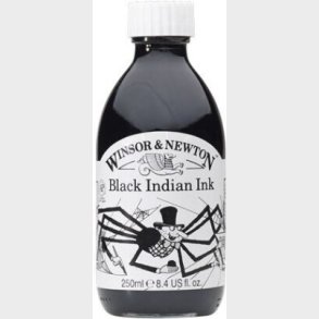 Winsor & Newton - Indian Ink - Blk - Sort 250 Ml