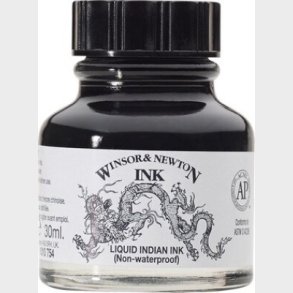 Winsor & Newton - Liquid Indian Ink 30 Ml - Bl�k