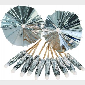 Drinksparasoller - Slv - 12 Stk - Scanseason