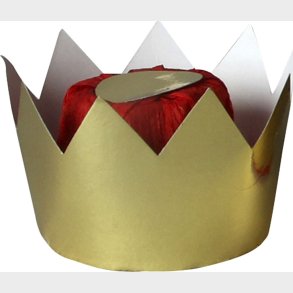 Dronningekrone - H 7 Cm -  9 Cm - Guld - 1 Stk.