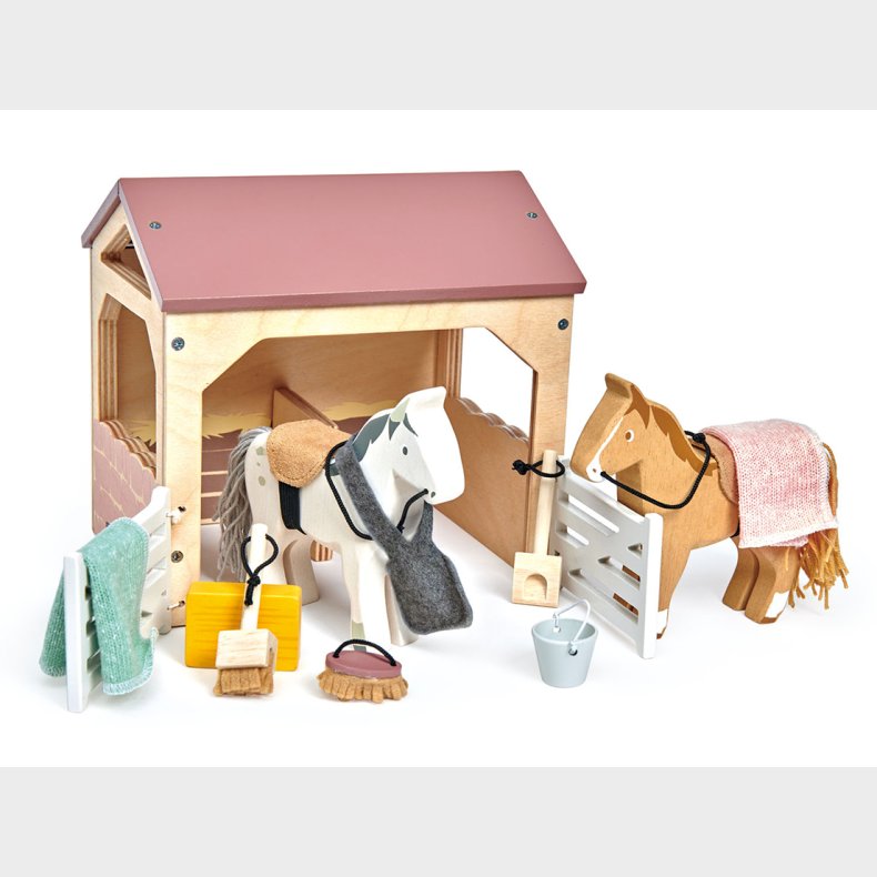 Dukkehus tilbehr - Heste