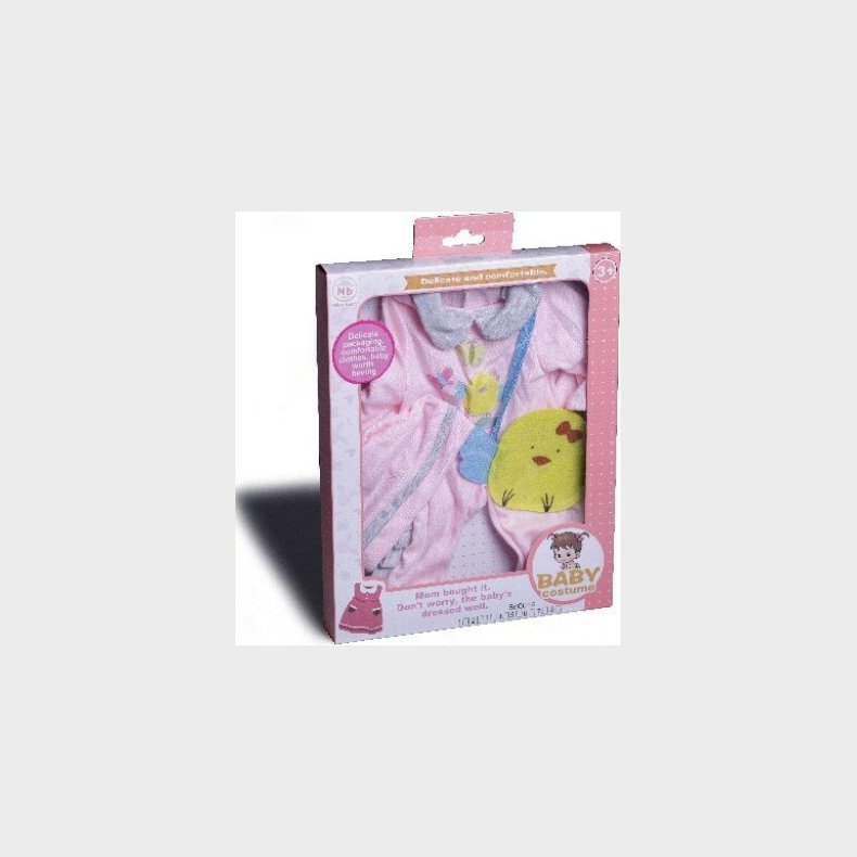 Dukketj - Sparkedragt Med Hue Og Taske - 40 Cm - Miller Baby