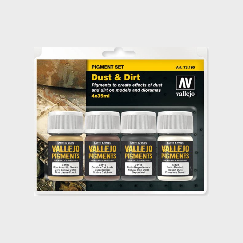 Vallejo - Dust Og Dirt Pigment Set 4x35 Ml - 73190