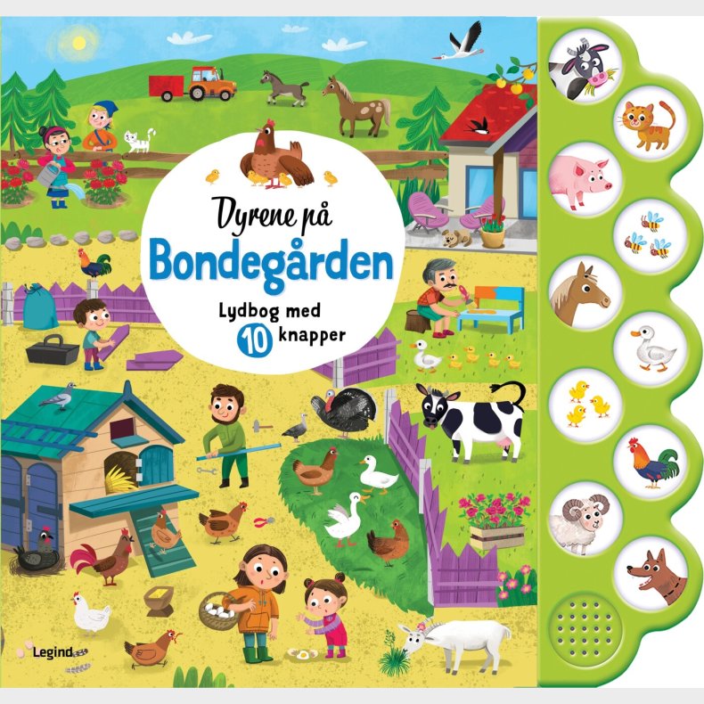 Dyrene P Bondegrden - Lydbog Med 10 Knapper - Bog