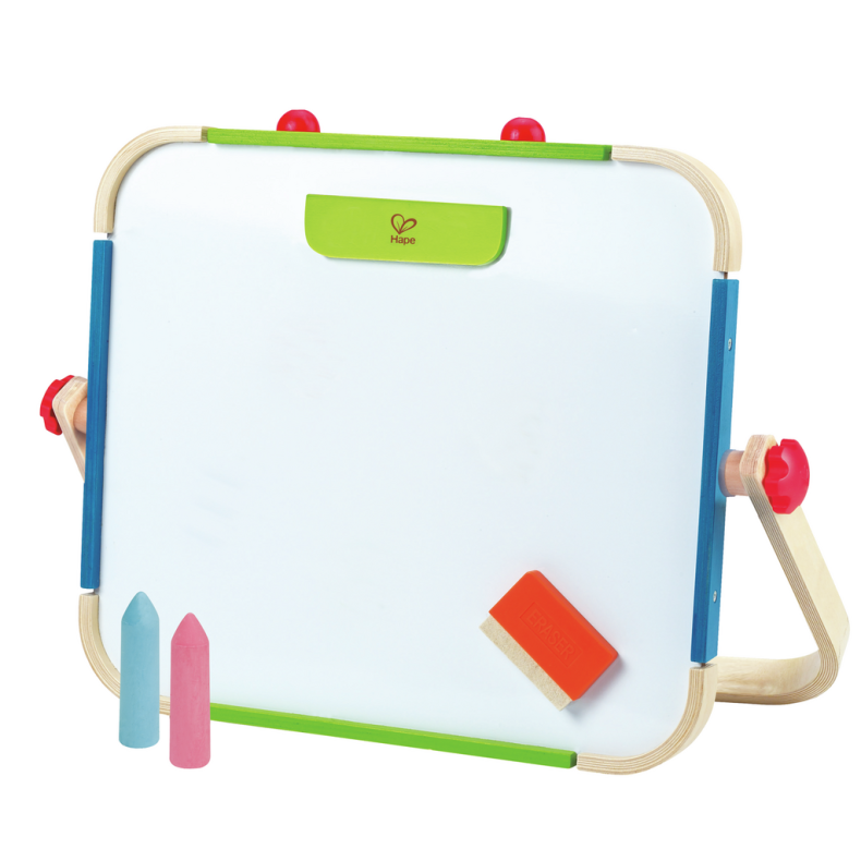Hape | Bordstaffeli m. kridttavle & whiteboard
