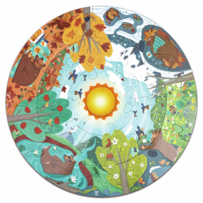 Hape | Puslespil m. 16 brikker - rstiderne