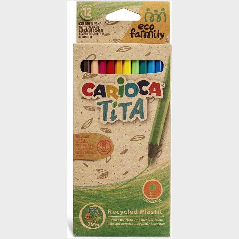 Carioca - Tita Farveblyanter - 3mm - Ecofamily - 12 Stk
