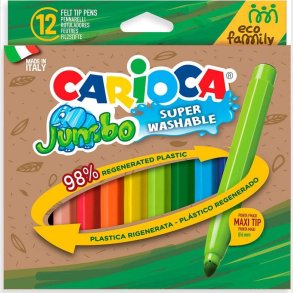 Carioca - Jumbo Super Washable Tusser - Ecofamily - Maxi - 12 Stk