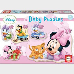 Educa - Disney Baby Puzzles - 3-4-4-4-5 Brikker - Minnie