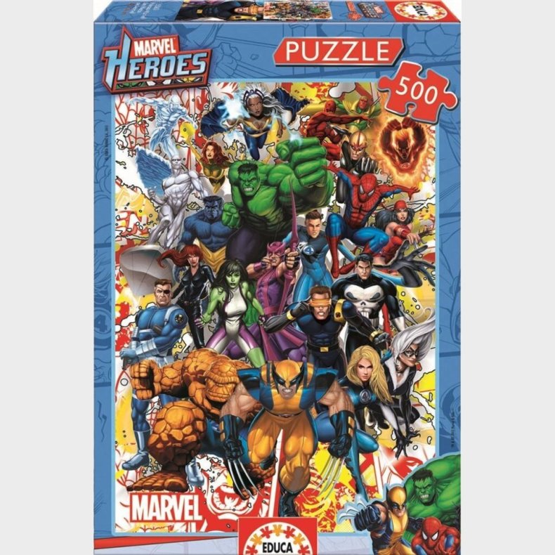 Marvel Puslespil - Superhelte - 500 Brikker - Educa