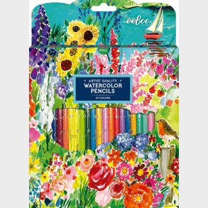 Akvarel Farveblyanter - Seaside Garden - 24 Farver - Eeboo
