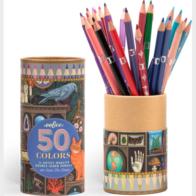 Eeboo - 25 Dobbelte Farveblyanter - Alchemist's Cabinet