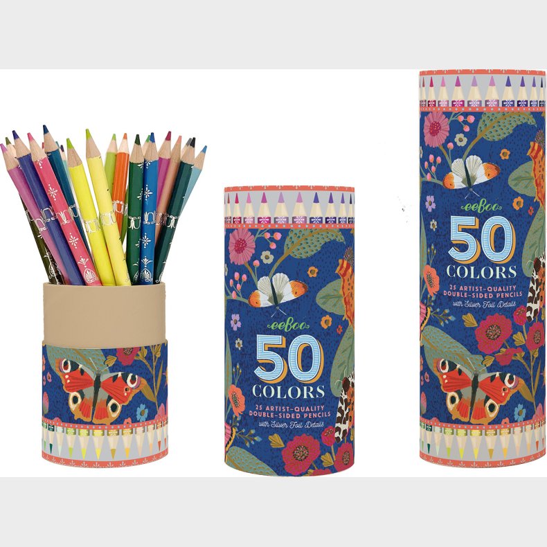 Farveblyanter - Dobbeltsidet - Victoria - 25 Farver - Eeboo