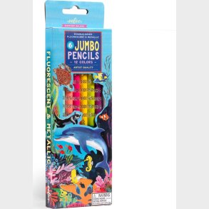 Eeboo - 6 Jumbo Farveblyanter - Sea Life Special