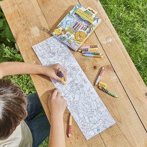 Farveblyanter Dobbeltsidet - Inkl. Tegneplakat - Vilde Dyr - 9 Dele